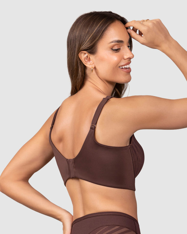 Brasier sin arco, alto cubrimiento en escote y espalda
