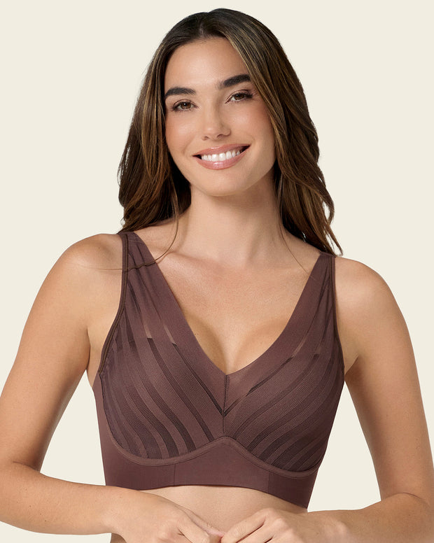 Brasier sin arco, alto cubrimiento en escote y espalda