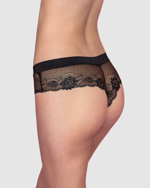 Paquete x3 panties cachetero en microfibra y detalles en encaje#color_700-negro