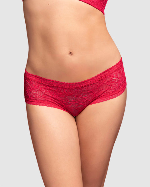 Panty cachetero en encaje floral#color_136-rojo