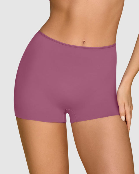 Panty tipo bóxer efecto invisible en piernas#color_402-morado