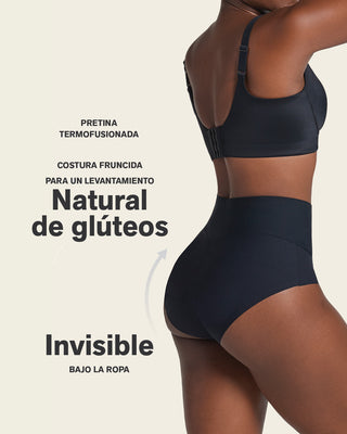 Panty clásico tiro alto de control fuerte de abdomen#color_700-negro