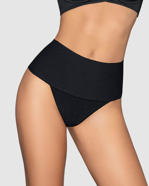 Panty faja brasilera con fajón ancho de control fuerte tiro alto#color_700-negro