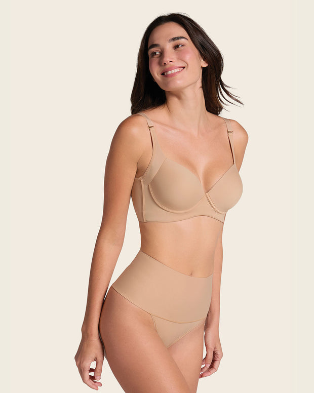 Panty faja brasilera con fajón ancho de control fuerte tiro alto