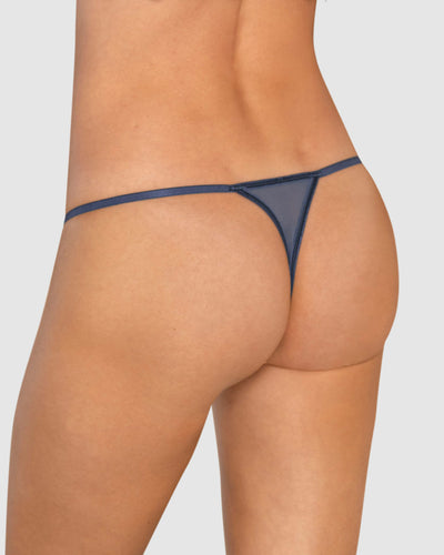 Tanga brasilera en encaje ligera y cómoda#color_554-azul-grisaceo
