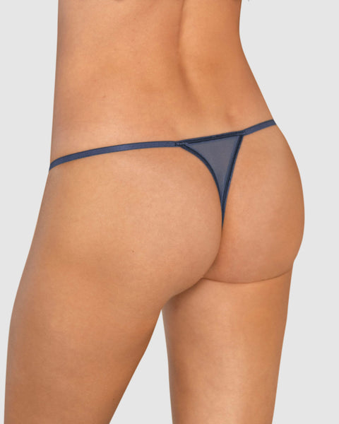Tanga brasilera en encaje ligera y cómoda#color_554-azul-grisaceo