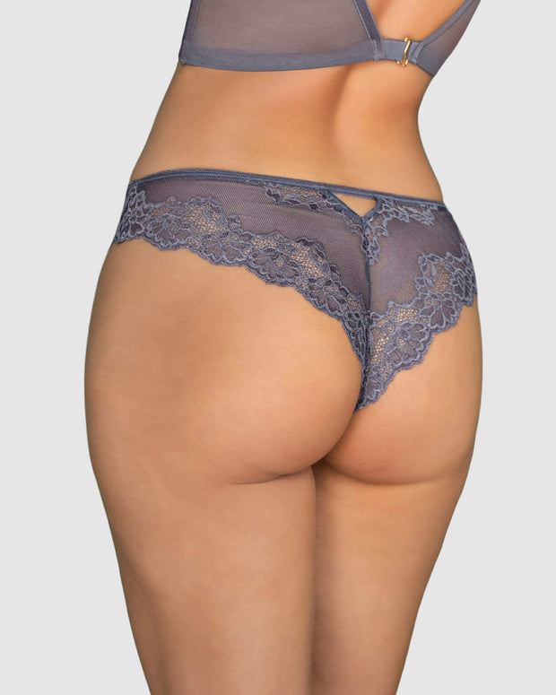 Panty cachetero en encaje y tul increíblemente sexy