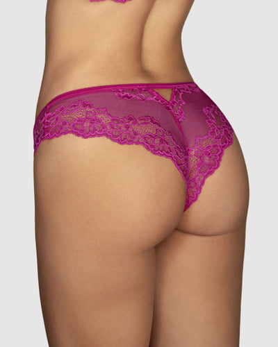 Panty cachetero en encaje y tul increíblemente sexy#color_946-fucsia-fuerte