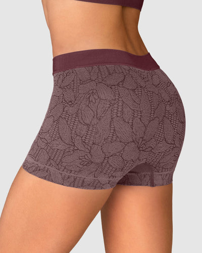 Bóxer animal print tecnología seamless de total comodidad#color_a97-vinotinto-estampado