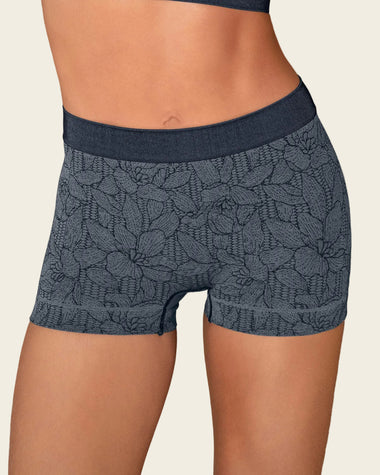 Bóxer animal print tecnología seamless de total comodidad#color_b55-azul-oscuro-estampado
