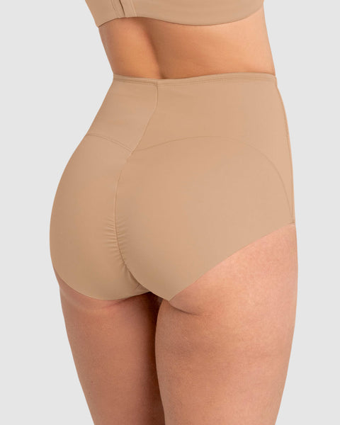 Panty clásico de control fuerte, tiro extra alto#color_801-cafe-medio