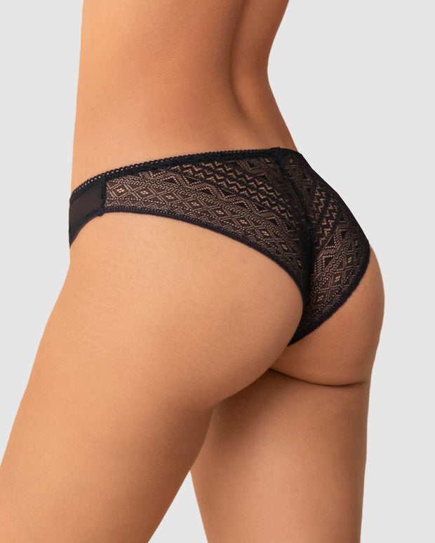 Hípster tiro medio, glúteos en encaje