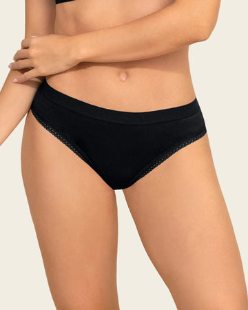 Panty brasilera Liso + Encaje#color_700-negro