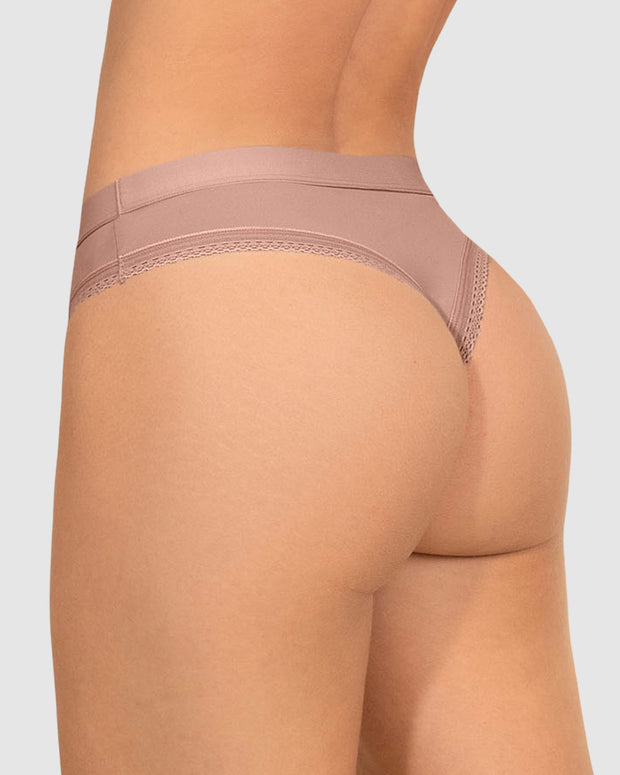 Panty brasilera Liso + Encaje