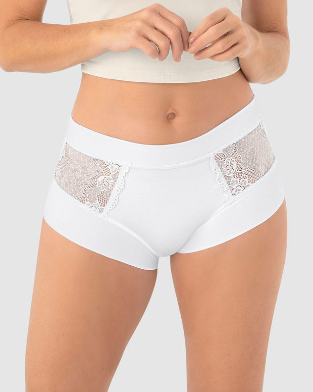 Panty clásico con detalles laterales en encaje