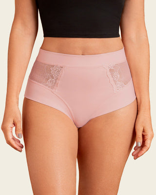 Panty clásico con detalles laterales en encaje#color_917-rosa