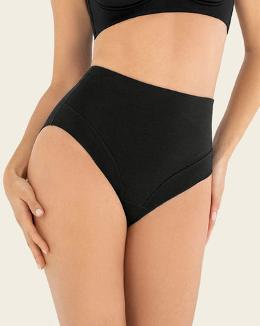 Panty hípster en algodón, control moderado#color_700-negro