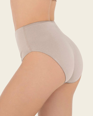 Panty hípster en algodón, control moderado#color_802-cafe-claro