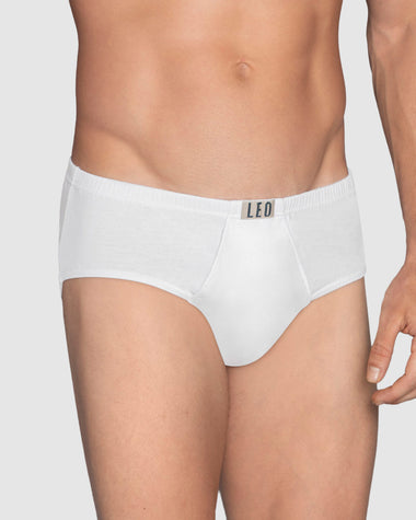 Calzoncillo clásico en algodón con abertura#color_000-blanco