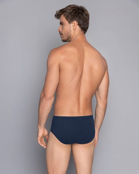 Calzoncillo clásico en algodón con abertura#color_547-azul