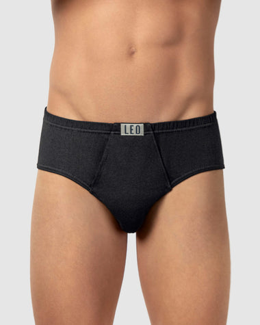 Calzoncillo clásico en algodón con abertura#color_700-negro