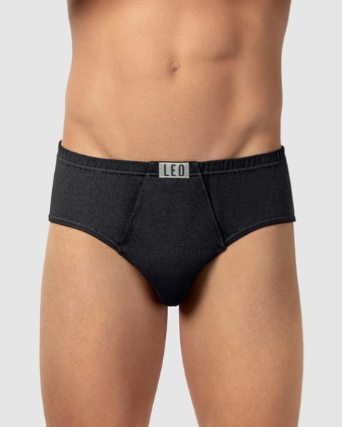 Calzoncillo clásico en algodón con abertura#color_700-negro