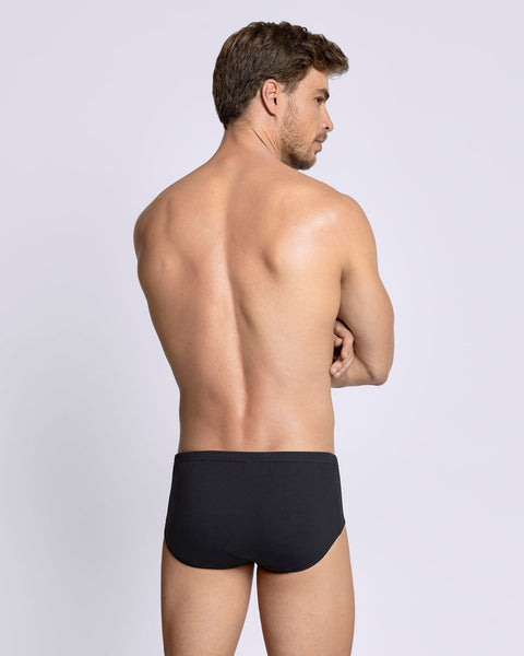 Calzoncillo clásico en algodón con abertura#color_700-negro