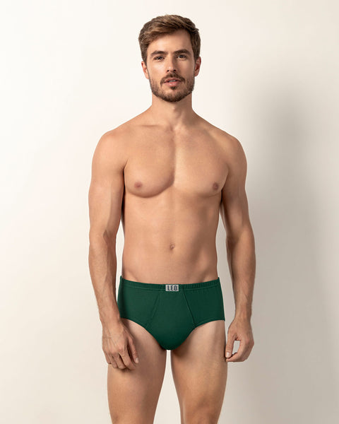 Calzoncillo clásico en algodón con abertura#color_a98-verde-azul