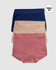 Paquete x 3 panties clásicos con toques de encaje#color_s22-azul-oscuro-habano-rosa