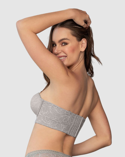 Strapless bustier 360° de perfección en encaje#color_750-gris-claro