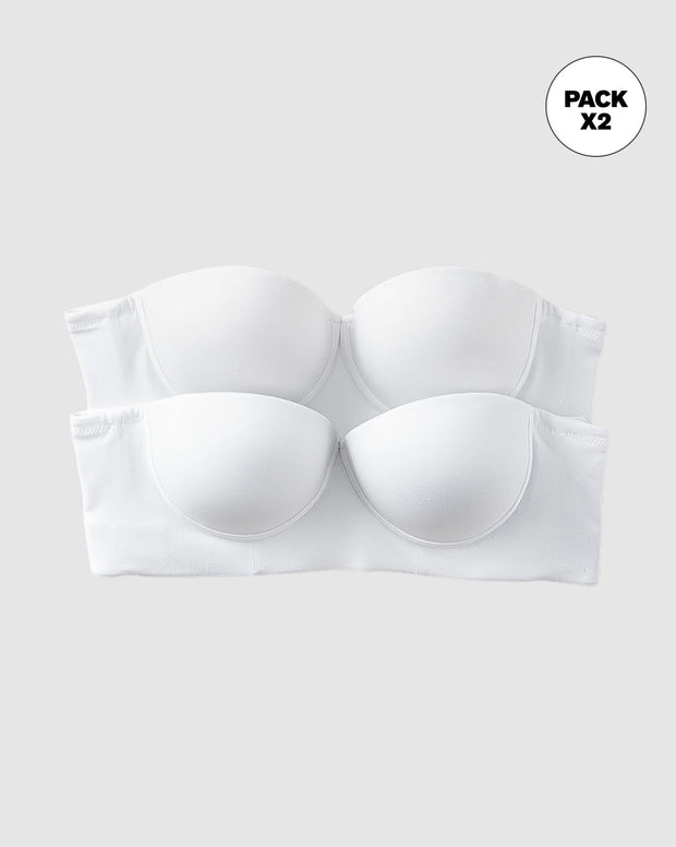 Paquete x2 strapless bustier 360° de perfección