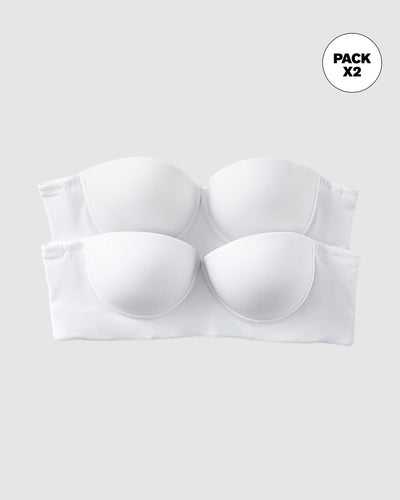 Paquete x2 strapless bustier 360° de perfección#color_000-blanco