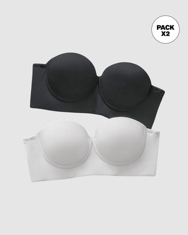 Brasier tipo bustier 360° de perfección paquete x2#color_s02-blanco-negro