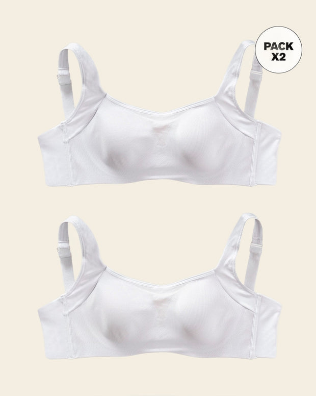 Paquete x2 brasieres brastop con buen cubrimiento de sisa y espalda
