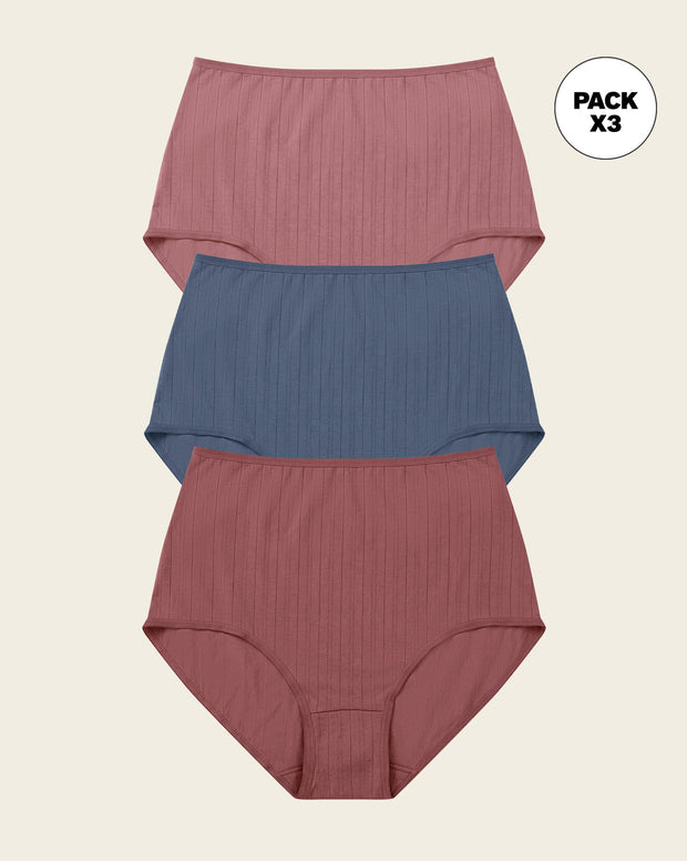 Paquete x 3 panties clásicos con excelente cubrimiento