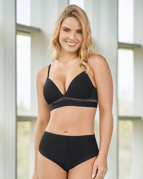 Paquete x 2 panties clásicos invisibles con ajuste perfecto#color_700-negro