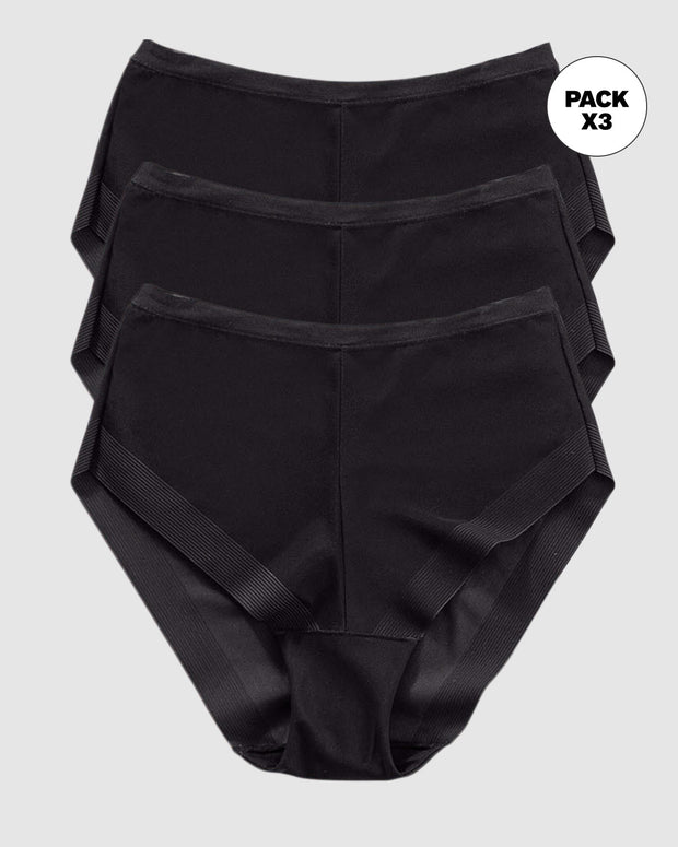 Paquete x 3 panties clásicos invisibles con ajuste perfecto