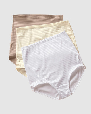 Paquete x 3 panties clásicos con máximo cubrimiento#color_s06-perla-blanco-cafe-claro