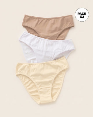 Paquete x 3 panties tipo bikini con buen cubrimiento#color_s08-perla-blanco-cafe-claro