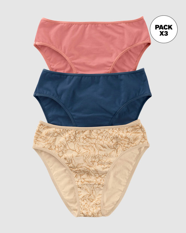 Paquete x 3 panties tipo bikini con buen cubrimiento#color_s28-azul-rosa-marfil-estampado