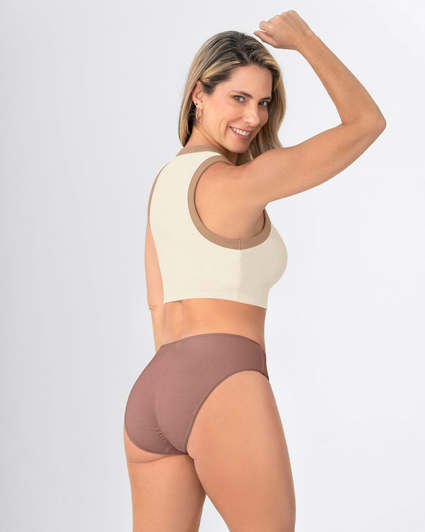 Paquete x 3 panties tipo bikini con buen cubrimiento