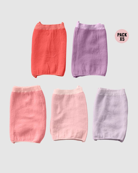 Paquete x5 bóxers descaderados#color_s05-coral-rosa-pastel-morado-lila-rosado