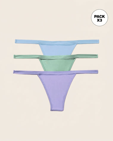 Paquete x 3 tangas brasileras de tiro bajo#color_s20-verde-medio-morado-claro-azul-claro