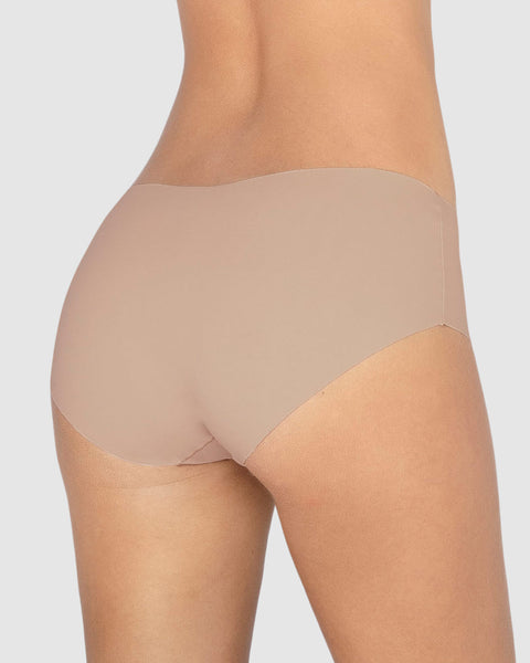 Paquete x 6 panties hípster invisibles ultraplanos de pocas costuras#color_802-cafe-claro