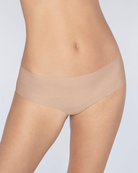 Paquete x 6 panties hípster invisibles ultraplanos de pocas costuras#color_802-cafe-claro