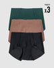 Paquete x 3 panties de apariencia invisible#color_s22-verde-negro-salmon