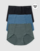 Paquete x 3 panties clásicos de apariencia invisible#color_s23-verde-azul-negro