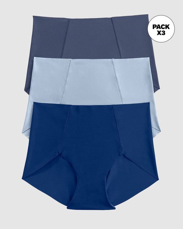 Paquete x 3 panties clásicos de apariencia invisible