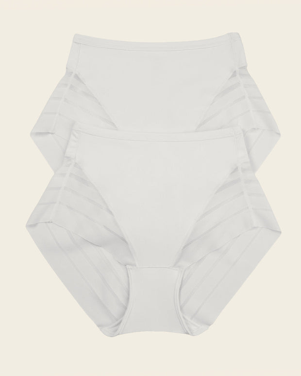 Paquete x 2 Panty faja clásico con control moderado de abdomen y bandas en tul