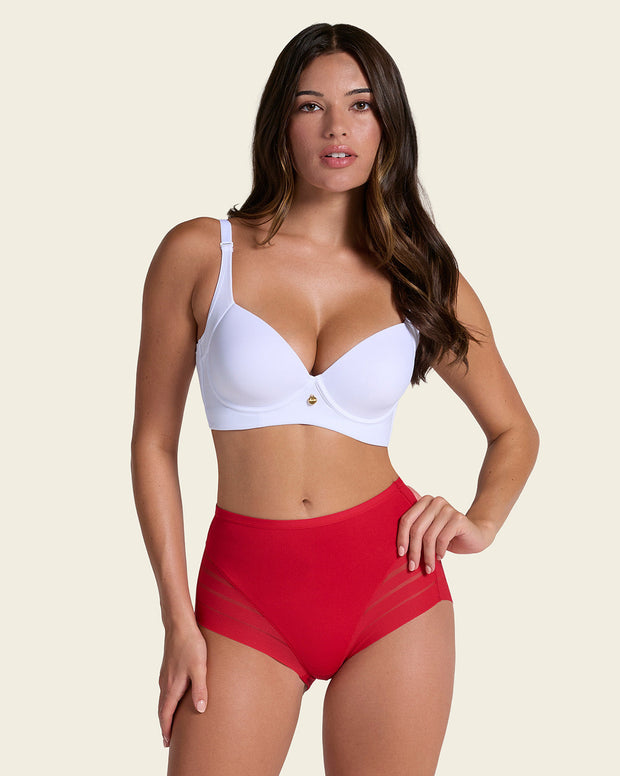 Paquete x 2 Panty faja clásico con control moderado de abdomen y bandas en tul